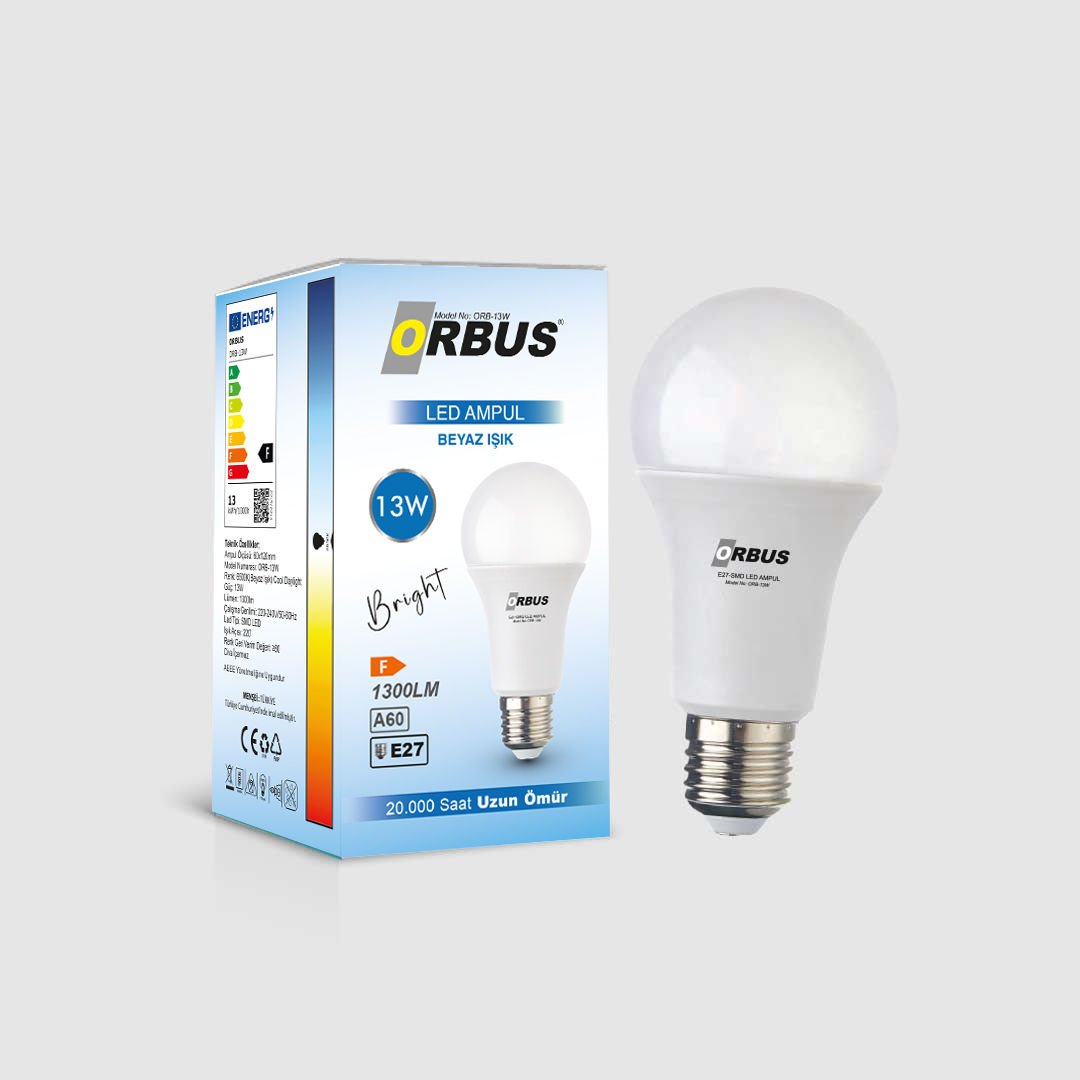 13 WATT LED AMPUL BEYAZ IŞIK E27 DUY