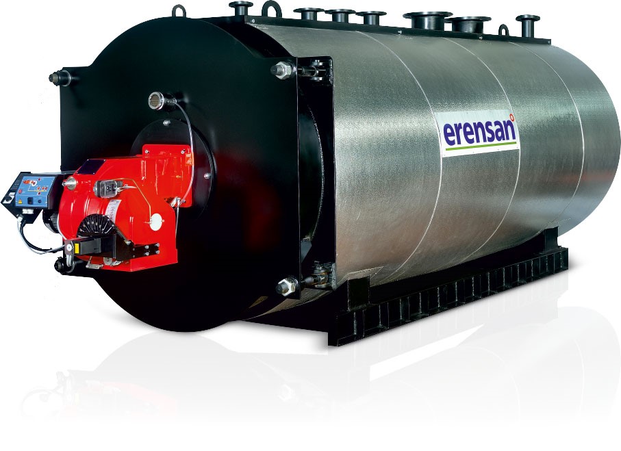 EUROMAX S Sıvı ve Gaz Yakıtlı Üç Geçişli Kızgın Su Kazanı